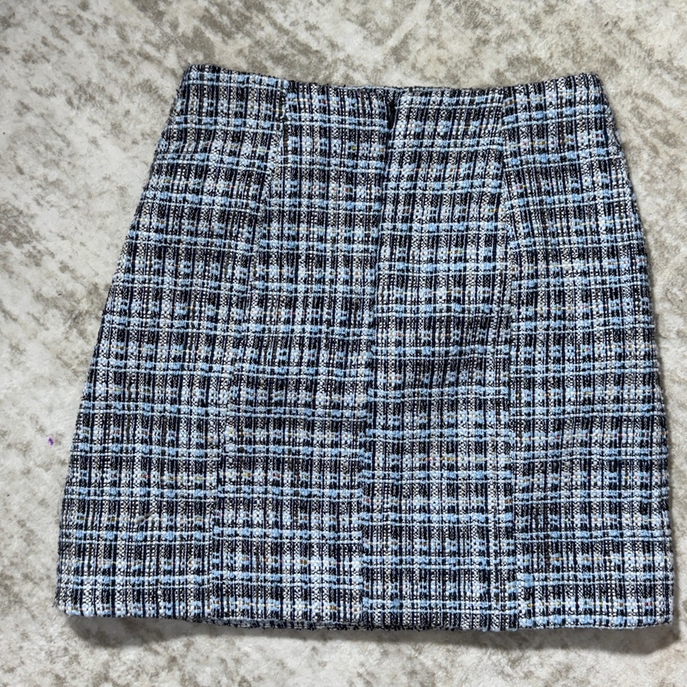 Adam Lippes Blue Tweed Skirt - Picture 5 of 8